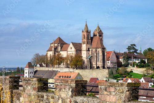 Europastadt Breisach am Rhein mit dem Wahrzeichen der Stadt, dem St. Stephansmünster photo