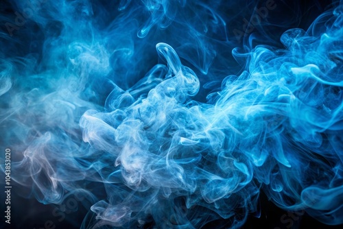 A blue smokey background with a white smokey foreground