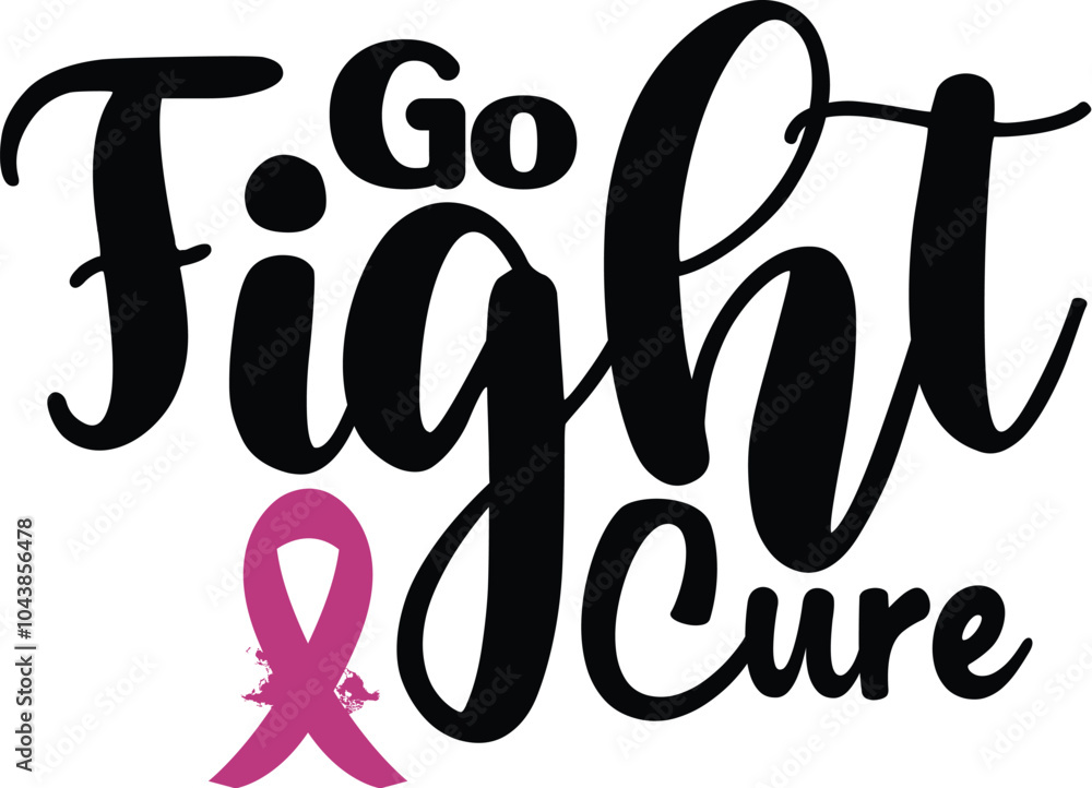 Obraz premium Breast Cancer T-shirt Design, Breast Cancer Awareness, Inspirational Breast Cancer Survivor T-Shirt, Hope and Strength Pink Ribbon, Support Breast Cancer Fighters, Faith Over Fear, Warrior Woman.