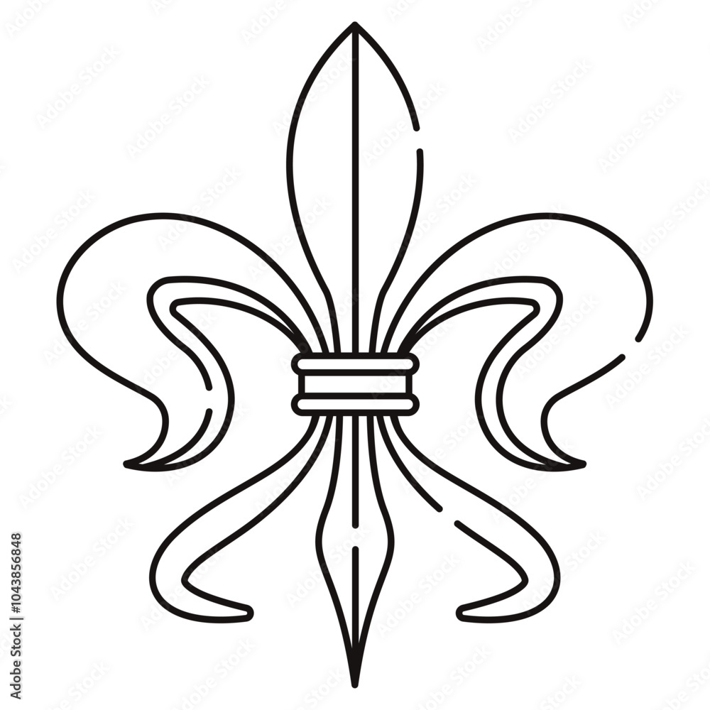 Fleur de lys coat of arms symbol icon Vector Fleur de lys coat of arms symbol icon Vector
