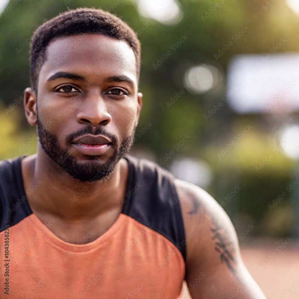 portrait of an handsome african american man