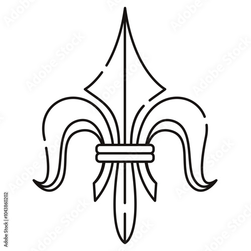 Fleur de lys coat of arms symbol icon Vector