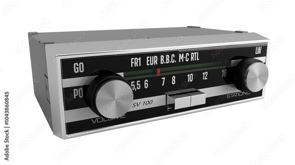 Fototapeta premium Autoradio vintage