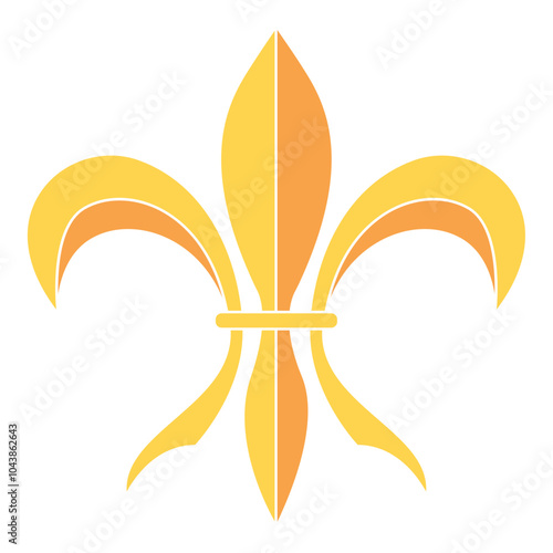 Fleur de lys coat of arms symbol icon Vector
