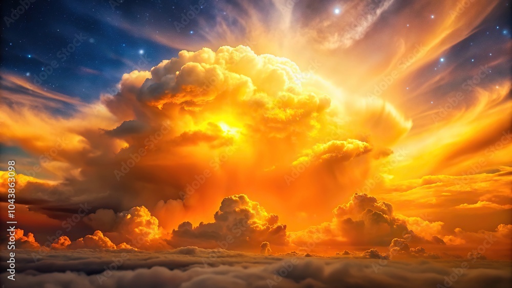Radiant celestial phenomenon illuminating the sky aerial Radiant celestial phenomenon illuminating the sky aerial