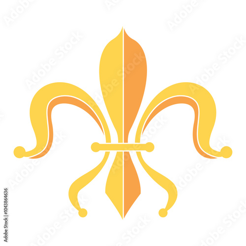 Fleur de lys coat of arms symbol icon Vector