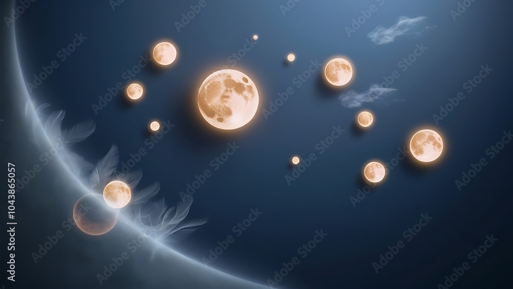 Vivid moon wallpaper illuminating a serene desert landscape at night Vivid moon wallpaper illuminating a serene desert landscape at night