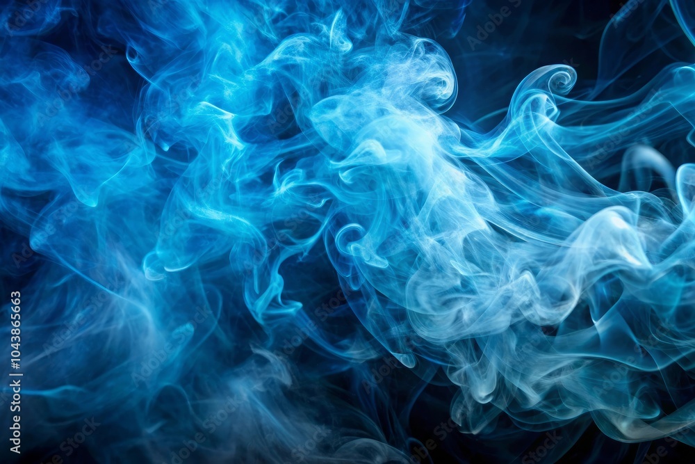 A blue smokey wave with a white background A blue smokey wave with a white background