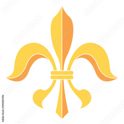 Fleur de lys coat of arms symbol icon Vector