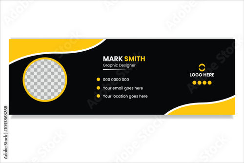 
Email signature or email footer and personal social media facebook cover design template