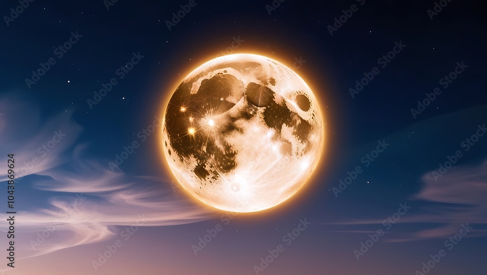 Beautiful moon wallpaper showcasing the moonlight reflecting on ocean waves Beautiful moon wallpaper showcasing the moonlight reflecting on ocean waves