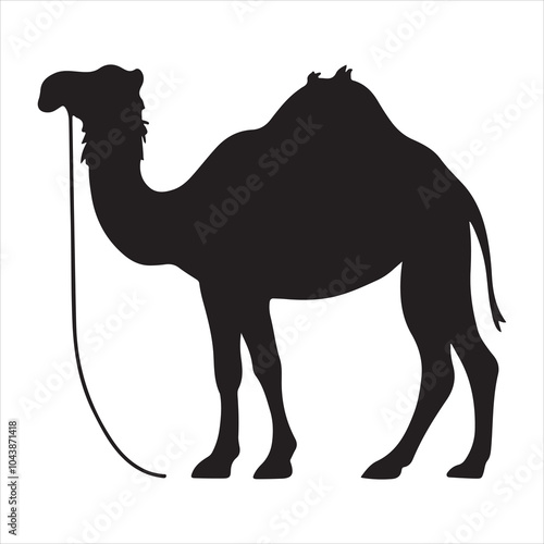 Simple style graphic picture of a camel icon