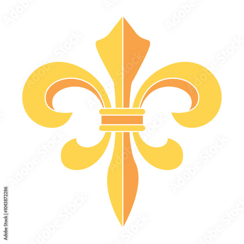 Fleur de lys coat of arms symbol icon Vector