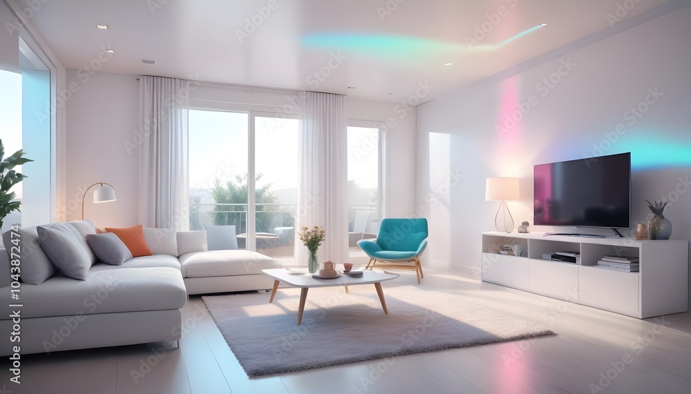 Illustration of the living room interior Illustration of the living room interior