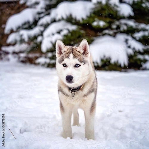 dog in the forest