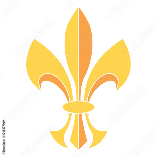 Fleur de lys coat of arms symbol icon Vector