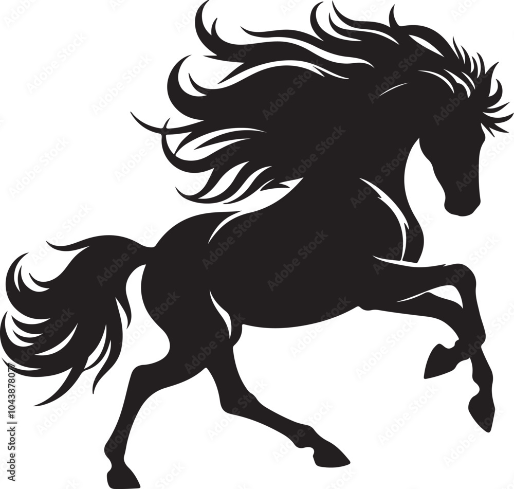 Silhouette of Horse on white background eps 10 Silhouette of Horse on white background eps 10