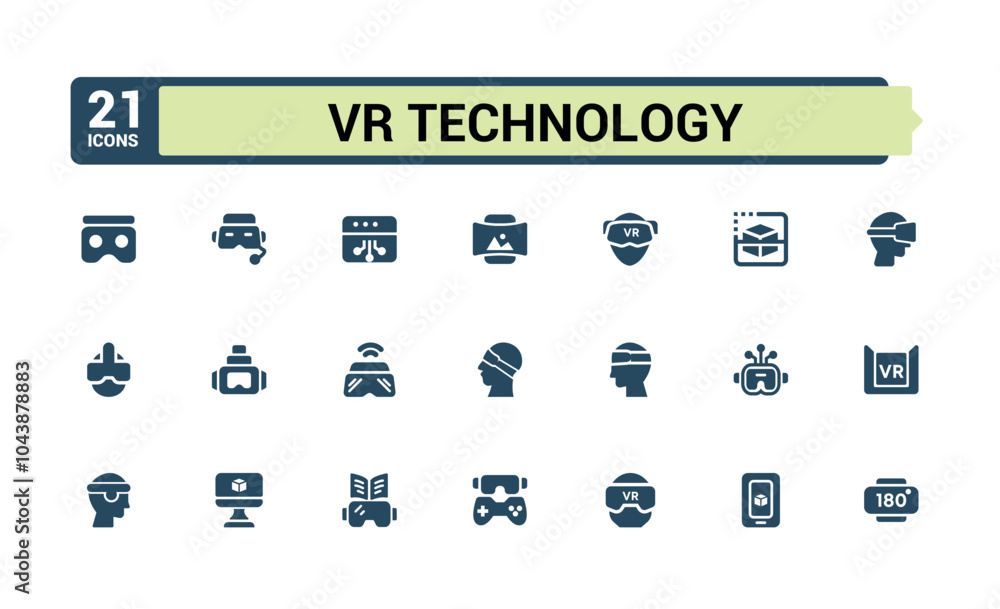 Virtual Reality icons in solid style. Includes filled augmented simulation, 3d simulation and more. UI icon set in flat design. Editable sign. Virtual Reality icons in solid style. Includes filled augmented simulation, 3d simulation and more. UI icon set in flat design. Editable sign.