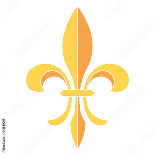 Fleur de lys coat of arms symbol icon Vector