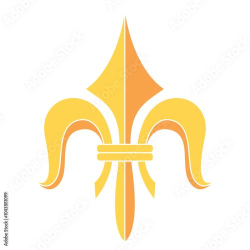 Fleur de lys coat of arms symbol icon Vector