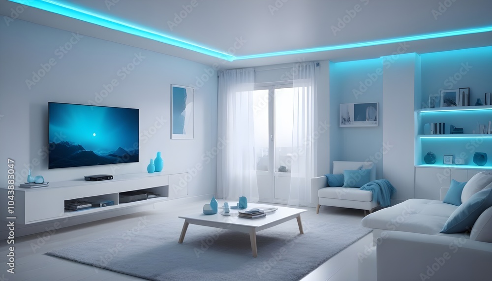Illustration of the living room interior Illustration of the living room interior