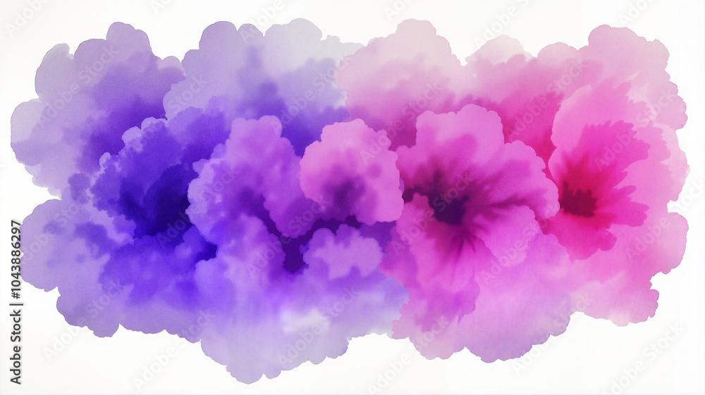 Purple Pink Fusion Watercolor Purple Pink Fusion Watercolor