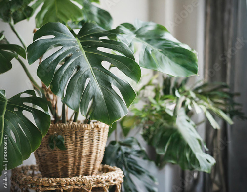 Monstera w domu roślina doniczkowa