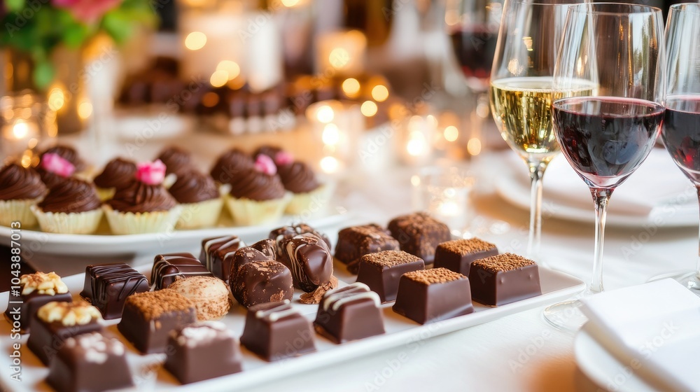Elegant Wine and Dessert Pairing at Formal Event