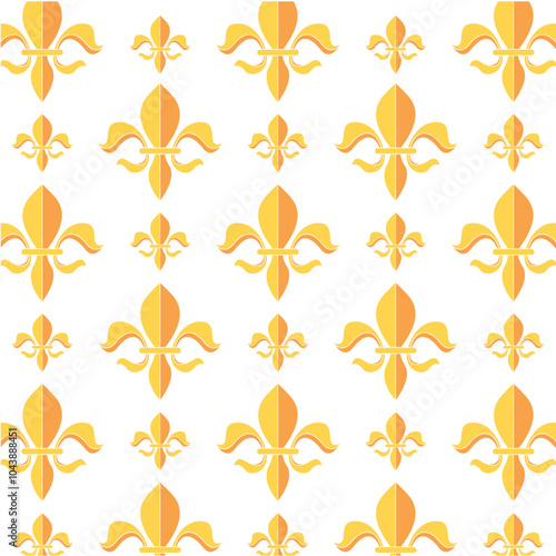 Fleur de lys symbol pattern background Vector