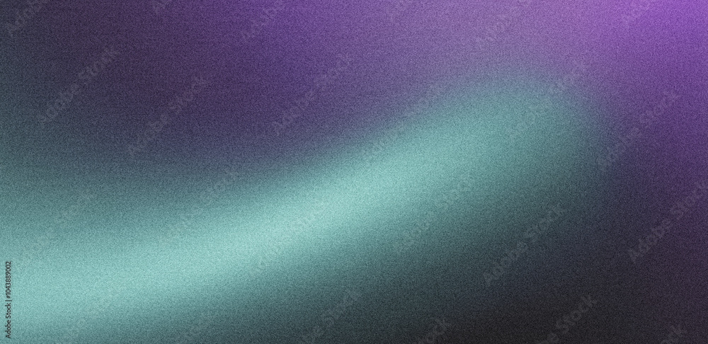 Obraz premium Elegant purple and turquoise gradient backdrop with contemporary elements and subtle grainy texture. Vibrant hues merge in a chic curved pattern