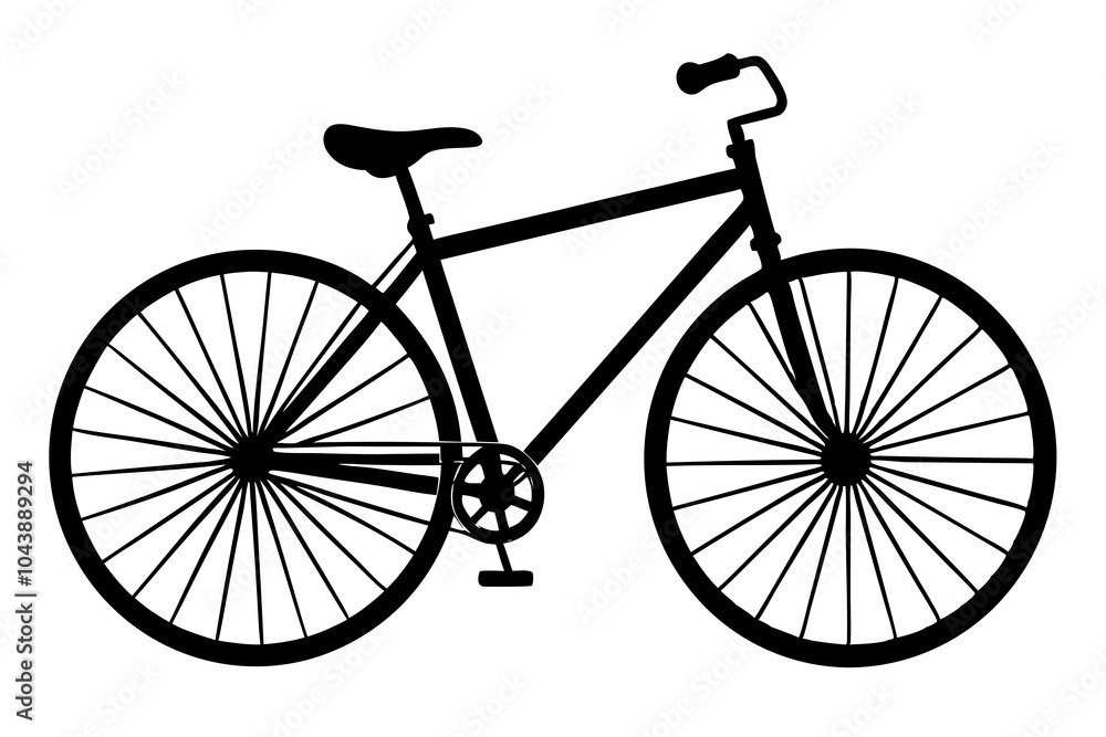 Bicycle vector silhouette Bicycle vector silhouette