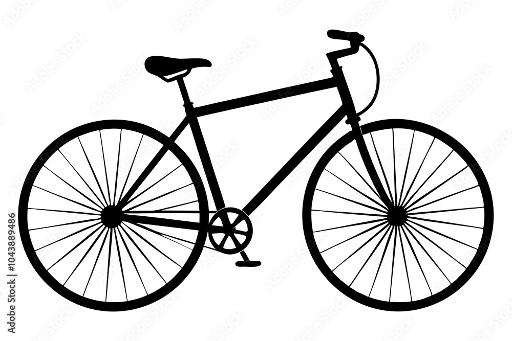 Fototapeta premium Bicycle vector silhouette