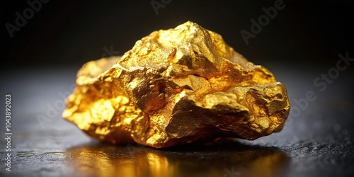 raw untouched gold nugget symbolizing wealth and preciousness