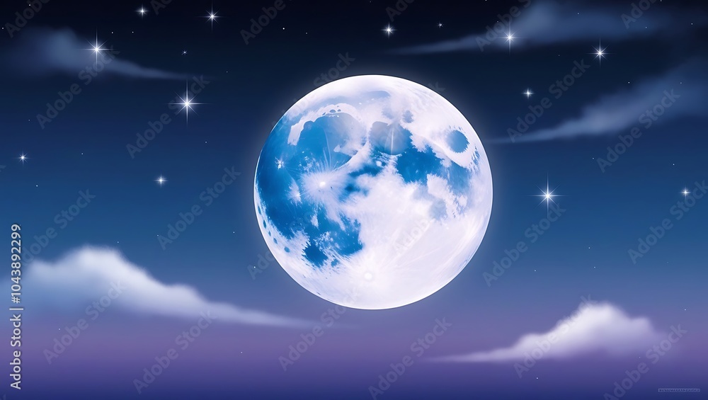 Elegant moon wallpaper showcasing a full moon and starry skies Elegant moon wallpaper showcasing a full moon and starry skies