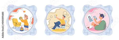 Personal zone vector illustration. The personal zone concept explores importance setting personal boundaries Each individual contributes something different to collective experience Privacy allows us