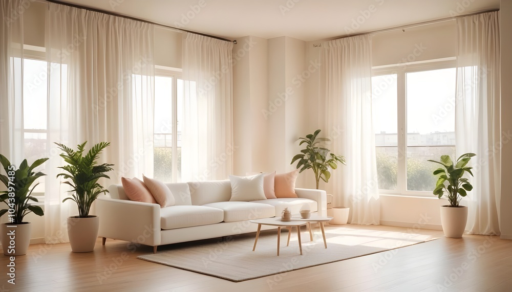 Illustration of the living room interior Illustration of the living room interior