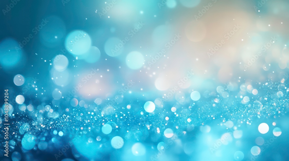 Abstract blue and white bokeh background with glowing light. Abstract blue and white bokeh background with glowing light.