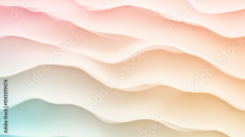 Serene minimalist sand dunes in soft pastel gradients with gentle shadows. High-resolution digital background, perfect for wellness and spa themes with intentional negative space.