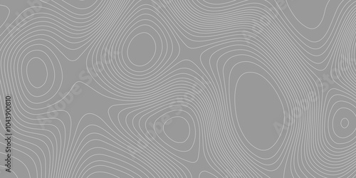 Grey wave paper curved reliefs abstract topographic contours map background, geographic line map with seamless ornament design abstract land outline papercut decoration textured with wavy layers.