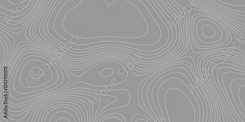 Grey wave paper curved reliefs abstract topographic contours map background, geographic line map with seamless ornament design abstract land outline papercut decoration textured with wavy layers.