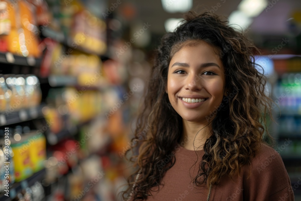 Young adult Hispanic female retail sales associate Young adult Hispanic female retail sales associate