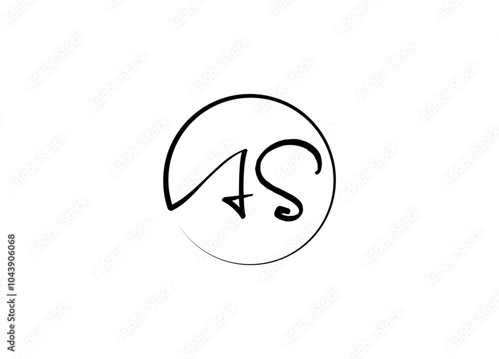 Letter AS logo design Initial vector Custom brand logo template Letter AS logo design Initial vector Custom brand logo template