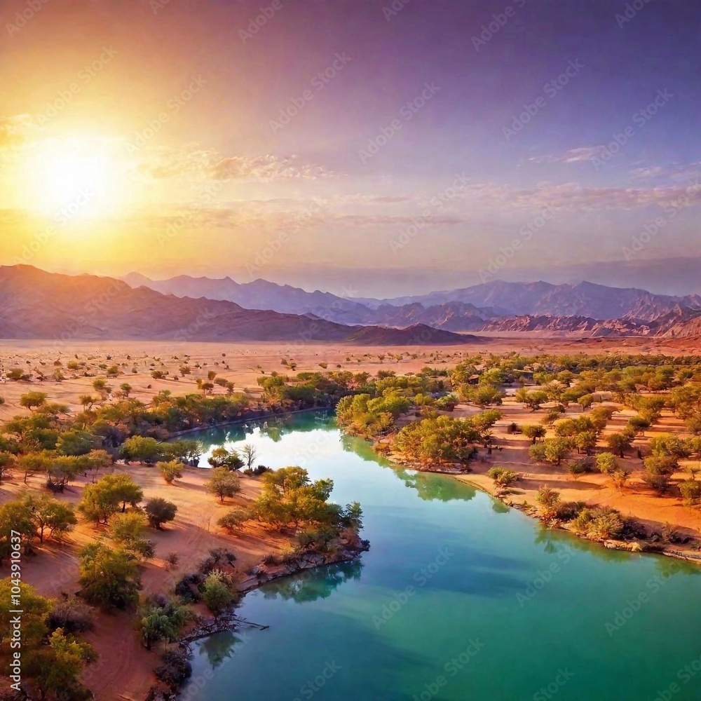 Obraz premium sunset in the desert