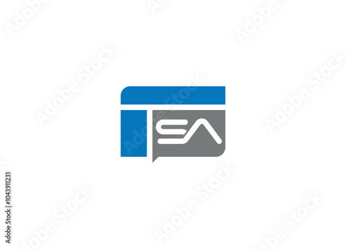 letter TSA logo design Initial vector Custom brand logo template