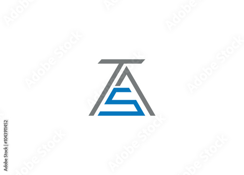 letter TSA logo design Initial vector Custom brand logo template