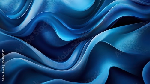 Abstract blue wavy background with a 3d effect.