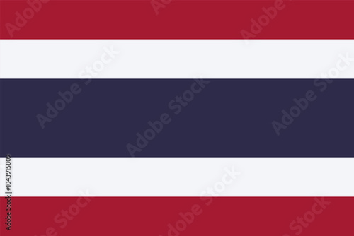 Free Download Official flag of Thailand. Thai national flag. Vector illustration - GFXLoad