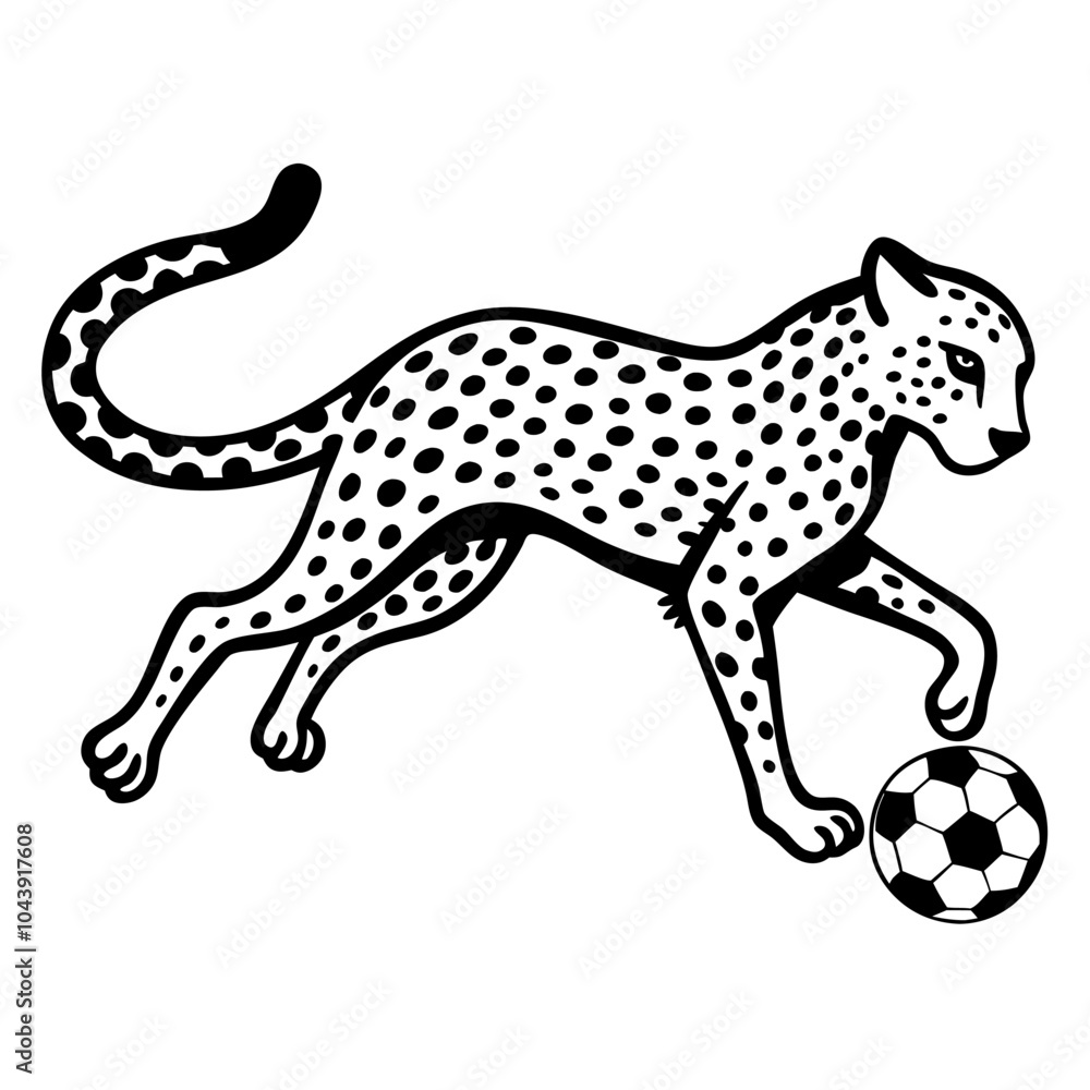 Fototapeta premium leopard soccer ball