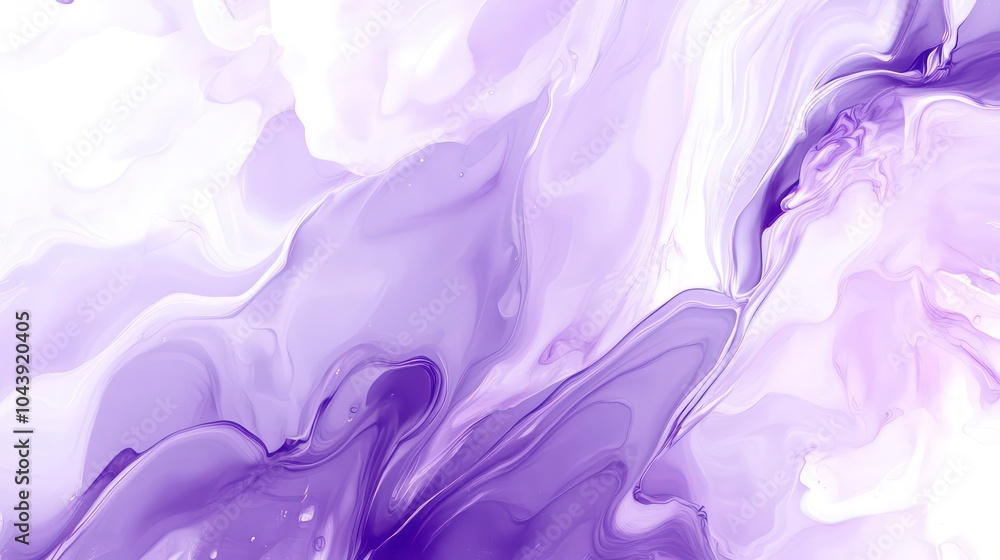 Abstract purple and white liquid marble background with flowing and swirling textures. Abstract purple and white liquid marble background with flowing and swirling textures.