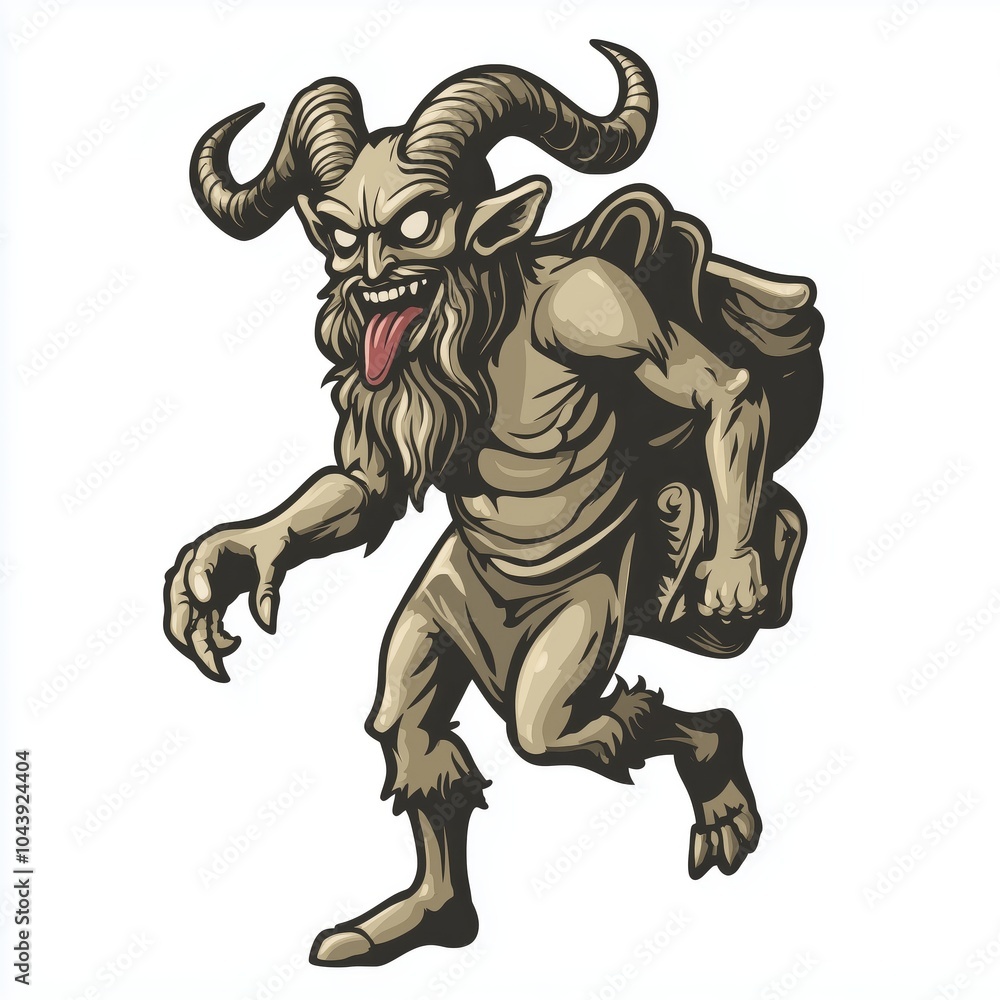 Krampus in Christmas Traditions: Illustration Series 153 of 178 Krampus in Christmas Traditions: Illustration Series 153 of 178